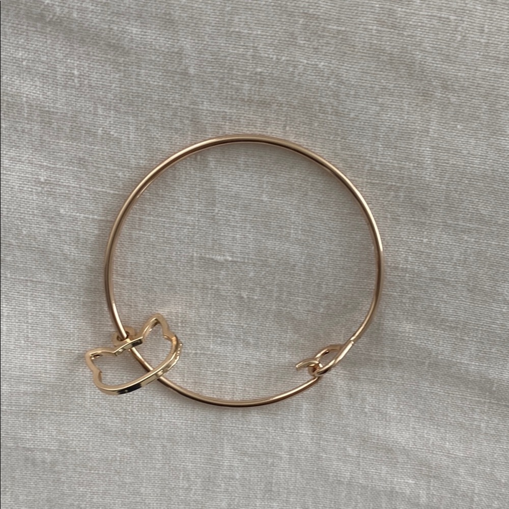 Gold Cat Charm Bracelet